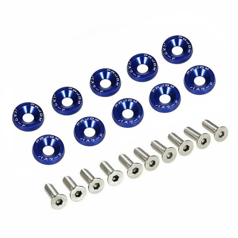 Arandela de tornillo de aluminio azul (Paquete de 10 unidades)